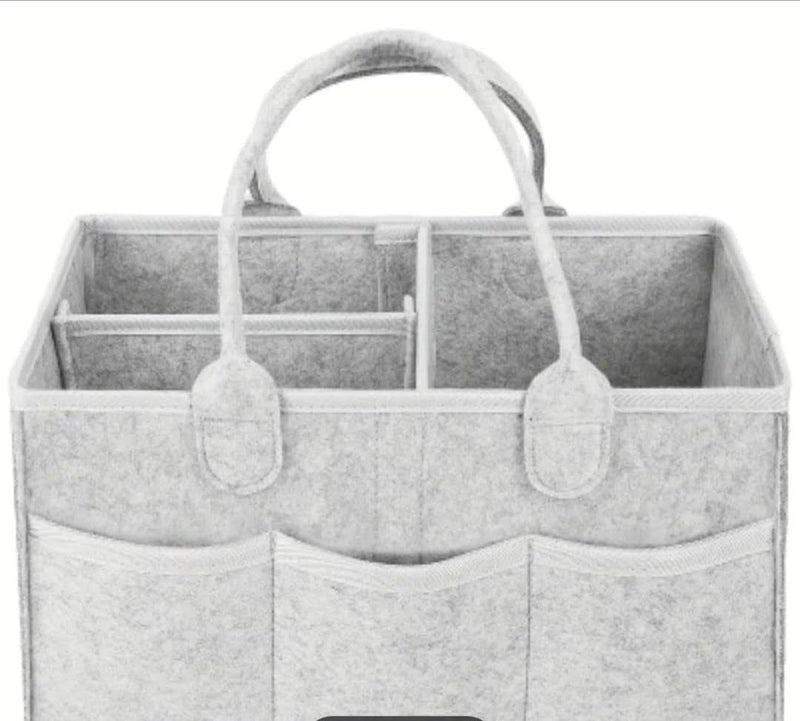 Everyday Baby Diaper Caddy organizer -Thick Heavy Duty Portable Nursery Storage Bin and Car Caddy Organizer - Felt Baby Diaper Bag for Storage with Handle –New Born Essentials Baby Gifts