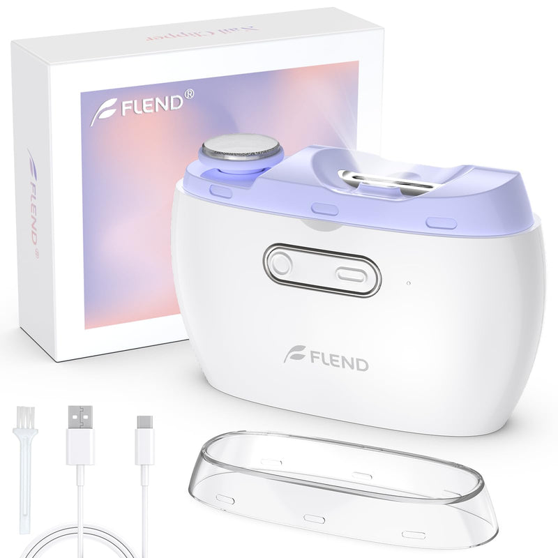 Electric Nail Clipper2-in-1 Automatic Nail ClipperElectric Nail Grinder40DB Baby Nail TrimmerLED Light Electric Nail Trimmer for BabyKidsAdultsSeniorsManicure SetBaby Nail Kit Portable White