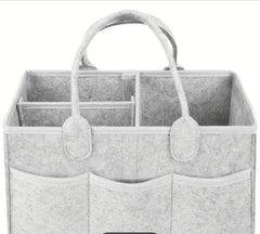 Everyday Baby Diaper Caddy organizer -Thick Heavy Duty Portable Nursery Storage Bin and Car Caddy Organizer - Felt Baby Diaper Bag for Storage with Handle –New Born Essentials Baby Gifts